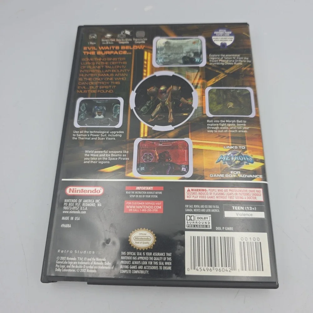 Metroid Prime (Nintendo GameCube, 2004) - Tested - Complete in Box